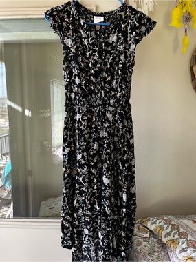Knox Rose Black Floral Midi Dress